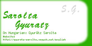 sarolta gyuratz business card